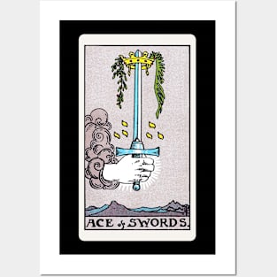 Card #50 - Ace Of Swords - Rider Waite Smith Tarot Posters and Art